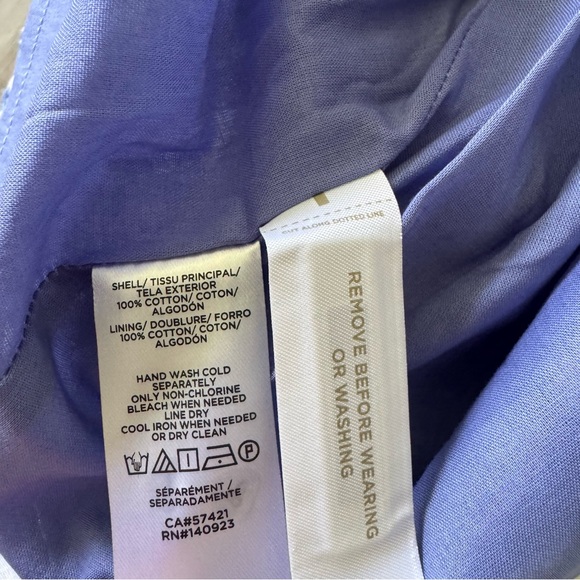 LOFT petal striped tiered pocket shirtdress - Size XS - Picture 15 of 15